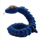HANDMADE INDIGO DYED EMBROIDERED SNAKE PLUSH_CWMM6059