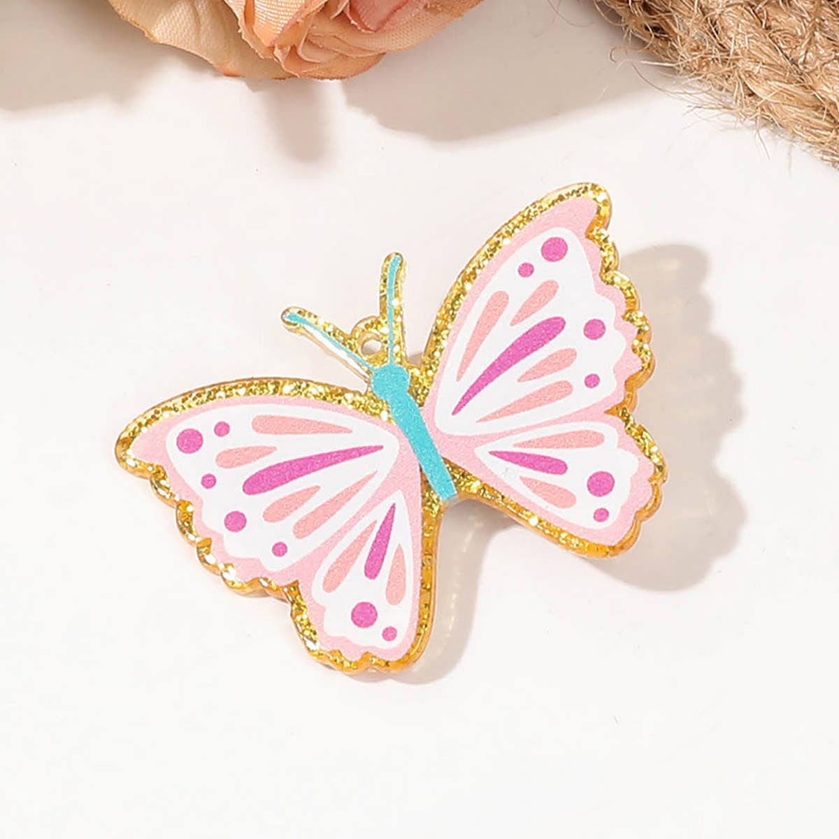 SILVER DOT IMITATION BUTTERFLY CUTE HAIRPIN_CWAHA1632