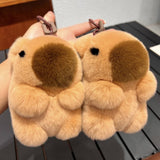 CUTE CAPYBARA PLUSH DOLL CAR KEYCHAIN PENDANT_CWMM2452