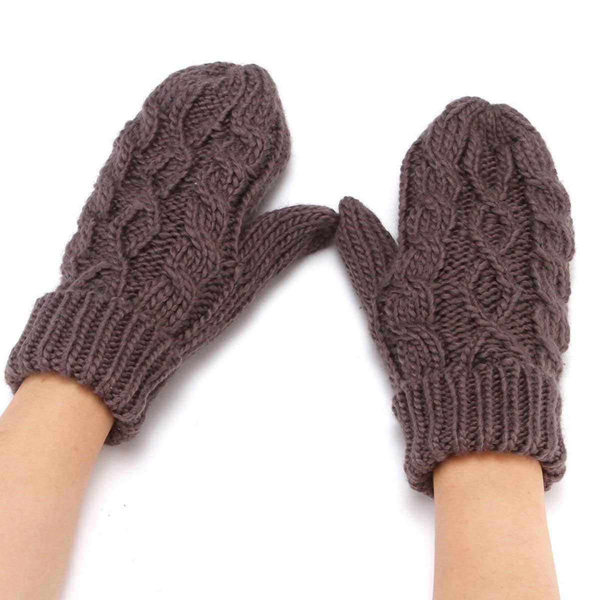 Winter Solid Color Knitted Fingerless Gloves_Cwag0252