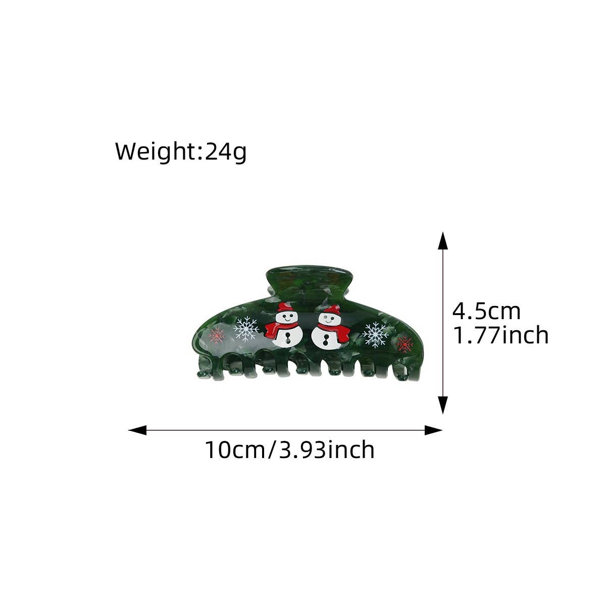 GINGERBREAD MAN HAIR CLAW XMAS CARTOON BUN CLIP_CWAHA1598