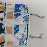 Strapless Skirt Print Graffiti Halter Sexy Dress