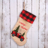 RED AND BLACK PLAID CHRISTMAS CANDY STOCKINGS_CWMS1456