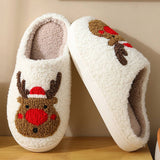 CHRISTMAS ELK NON SLIP COTTON SLIPPERS_CWSHS0275