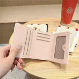 Cute Embroidered Dachshund Tricolor Trifold Wallet_Cwab06209