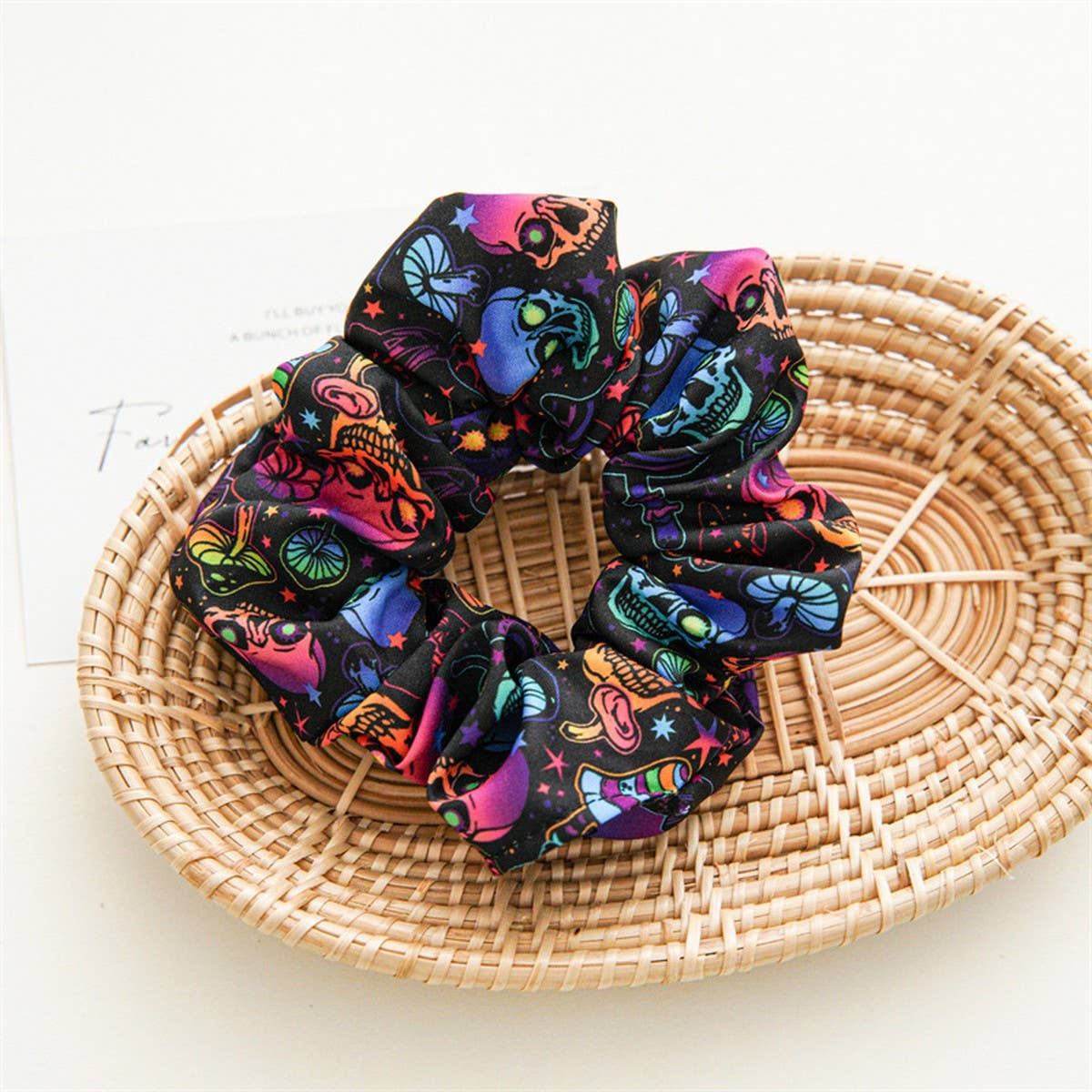 HALLOWEEN PRINTED LARGE INTESTINE HAIR TIE_CWAHA1463