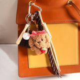 FLUFFY DOG DOLL KEYCHAIN WITH BOW CORD_CWMM7646