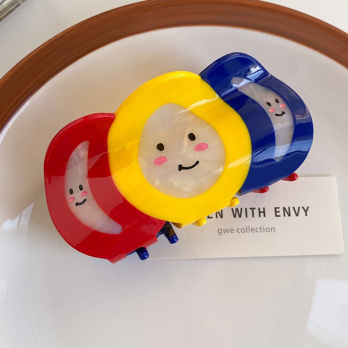 BOLD COLORBLOCK CLAW CLIP LARGE EDGY STYLE_CWAHA6009