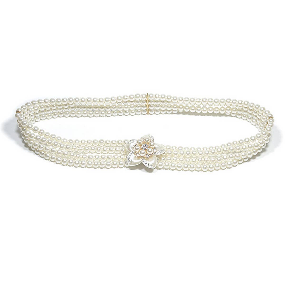 Women'S Pearl Star Buckle Elastic Belt_Cwabe0520