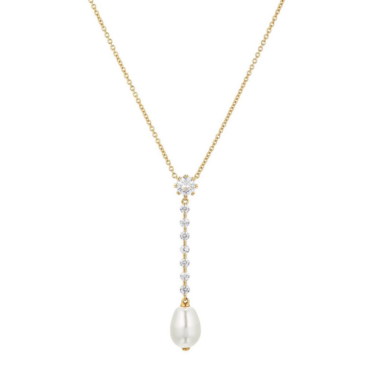 Zirconia Val Round Pendant Necklace_Cwmm5305