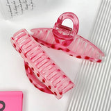 PINK POLKA DOT HOLLOW HAIRPIN SIMPLE STUDENT_CWAHA2077
