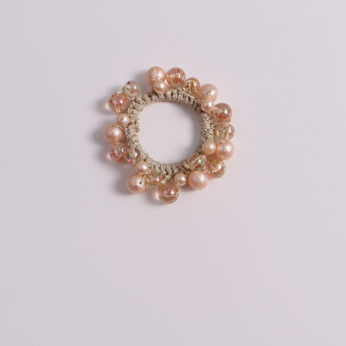 SWEET CUTE WRINKLED PEARL HAIR TIE SIMPLE NEW BAND_CWAHA6777