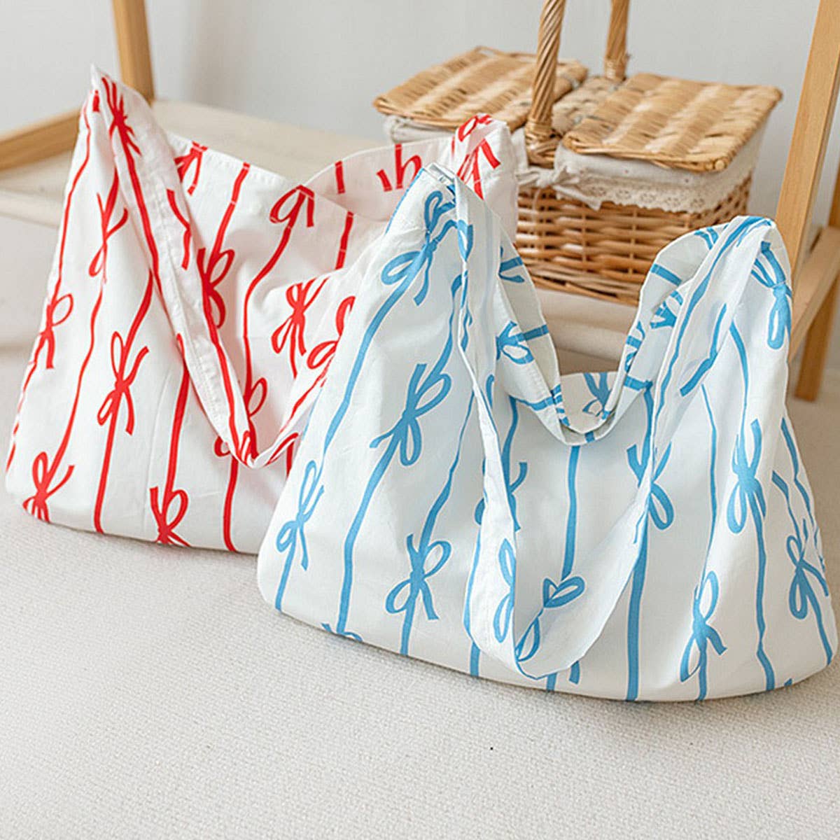 COTTON CANVAS SHOULDER BAG FOR WOMEN LARGE SIZE_CWAB5655