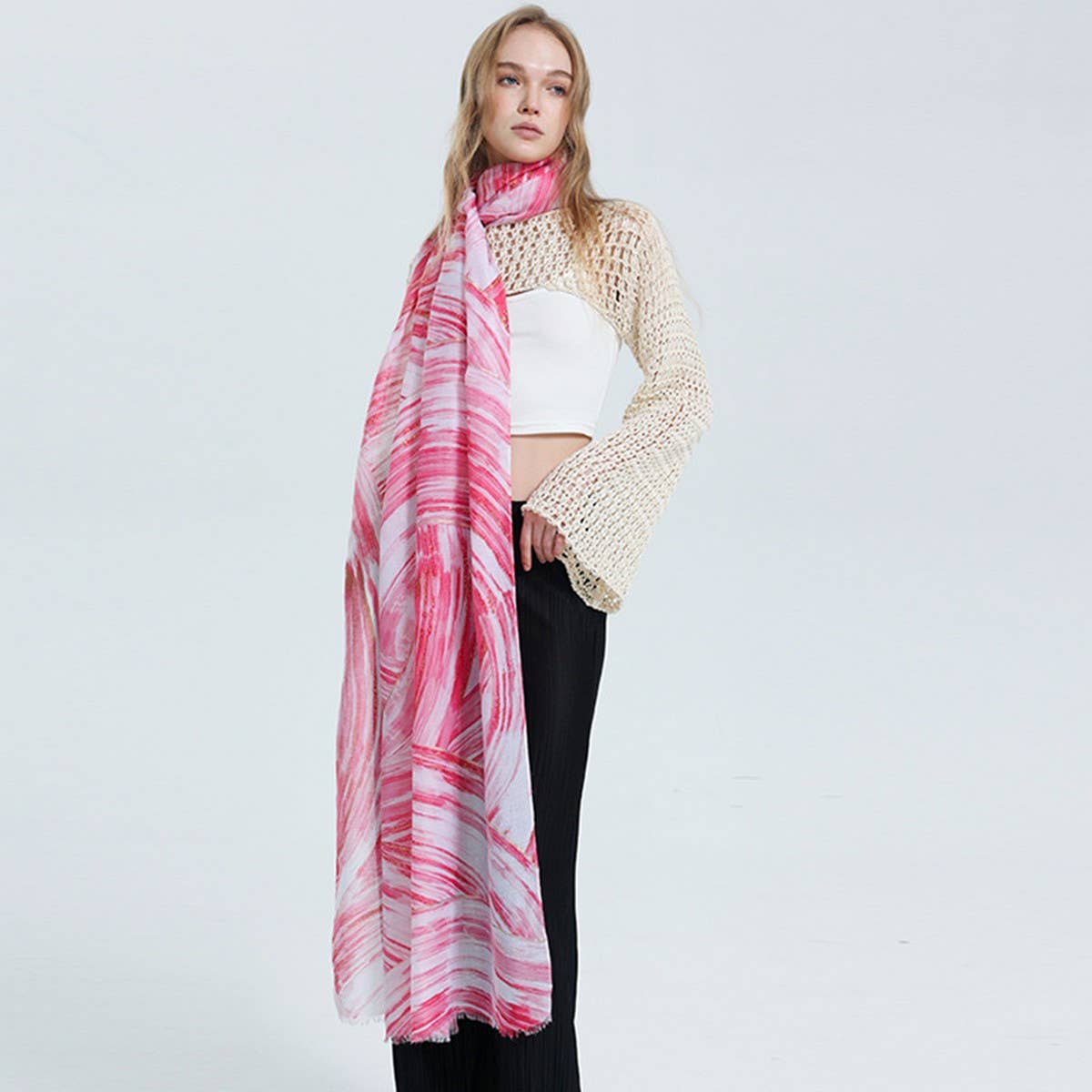 Summer Beac Vacation Sun Protection Scarf Shawl_Cwasc0684