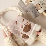Ultra Thick Fleece Flip Cuff Warm Socks_Cwms03157