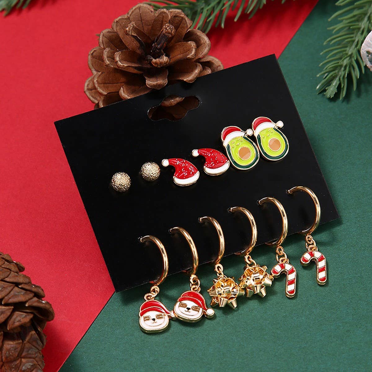 CUTE CHRISTMAS ALLOY EARRINGS SET FOR WOMEN_CWMM2631