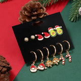 CUTE CHRISTMAS ALLOY EARRINGS SET FOR WOMEN_CWMM2631