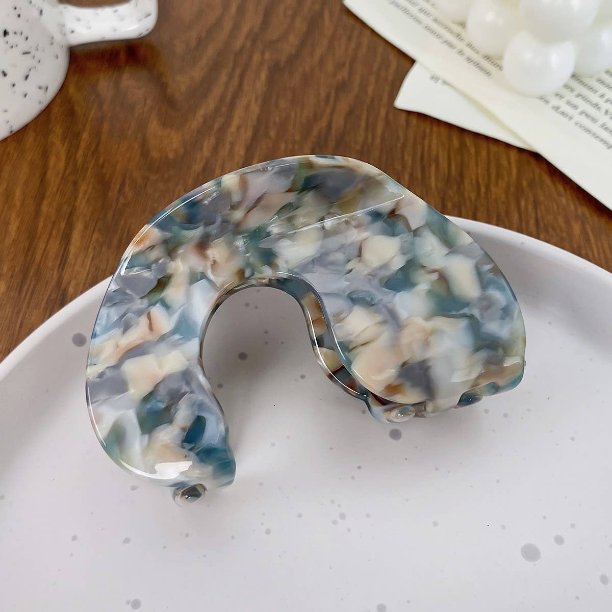 ELEGANT ACETATE HAIR CLAW BACK BUN SHARK CLIP_CWAHA1594