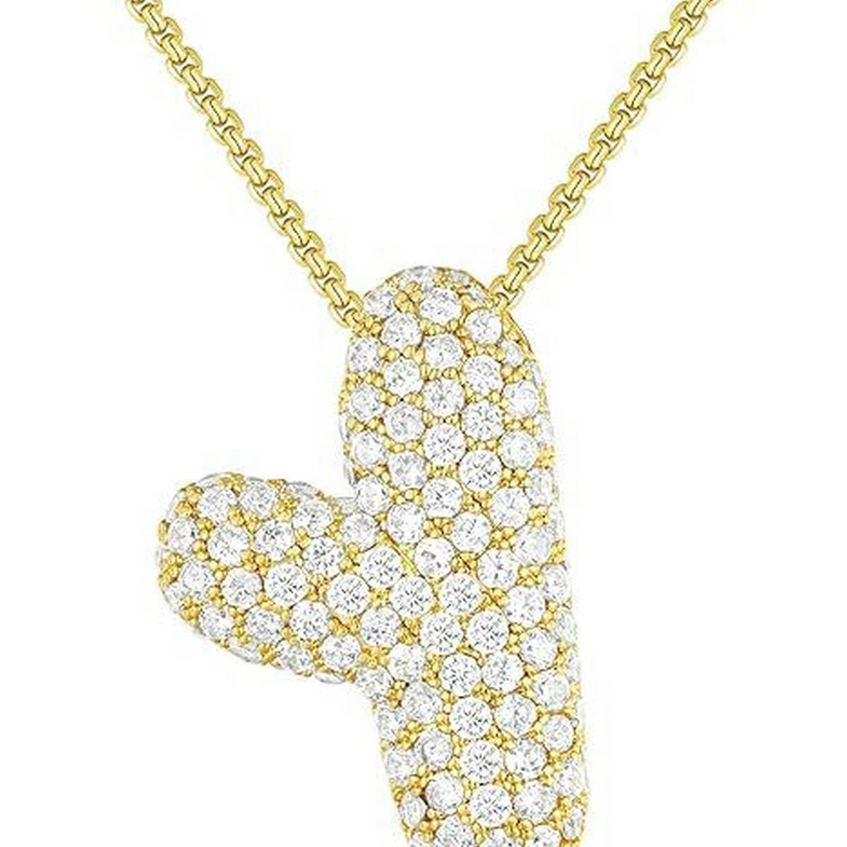 26 LETTERS NECKLACE COPPER ZIRCONIA PENDANT_CWMM5864