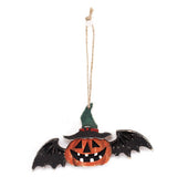 INS STYLE PAINTED PUMPKIN BAT WOOD HANGING_CWAJE05361