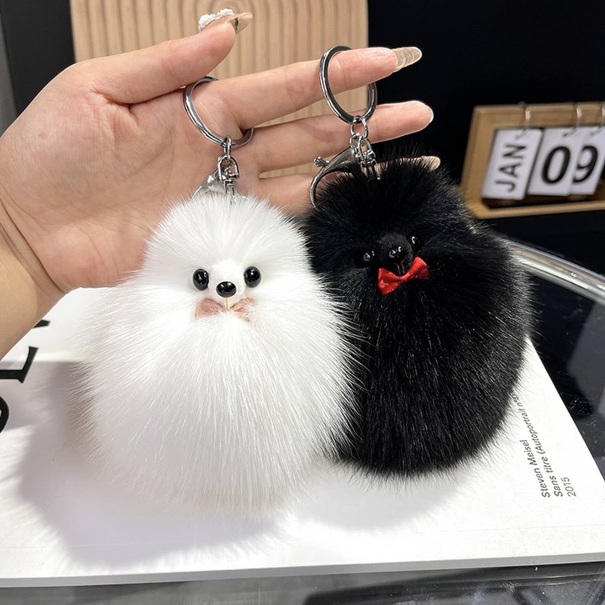 CUTE FOX FUR TAIL DOLL CAR KEYCHAIN BAG PENDANT_CWMM2507
