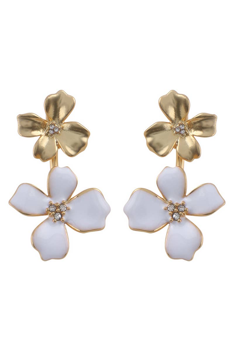 FLOWER DESIGN EARRINGS_CWAJE0460