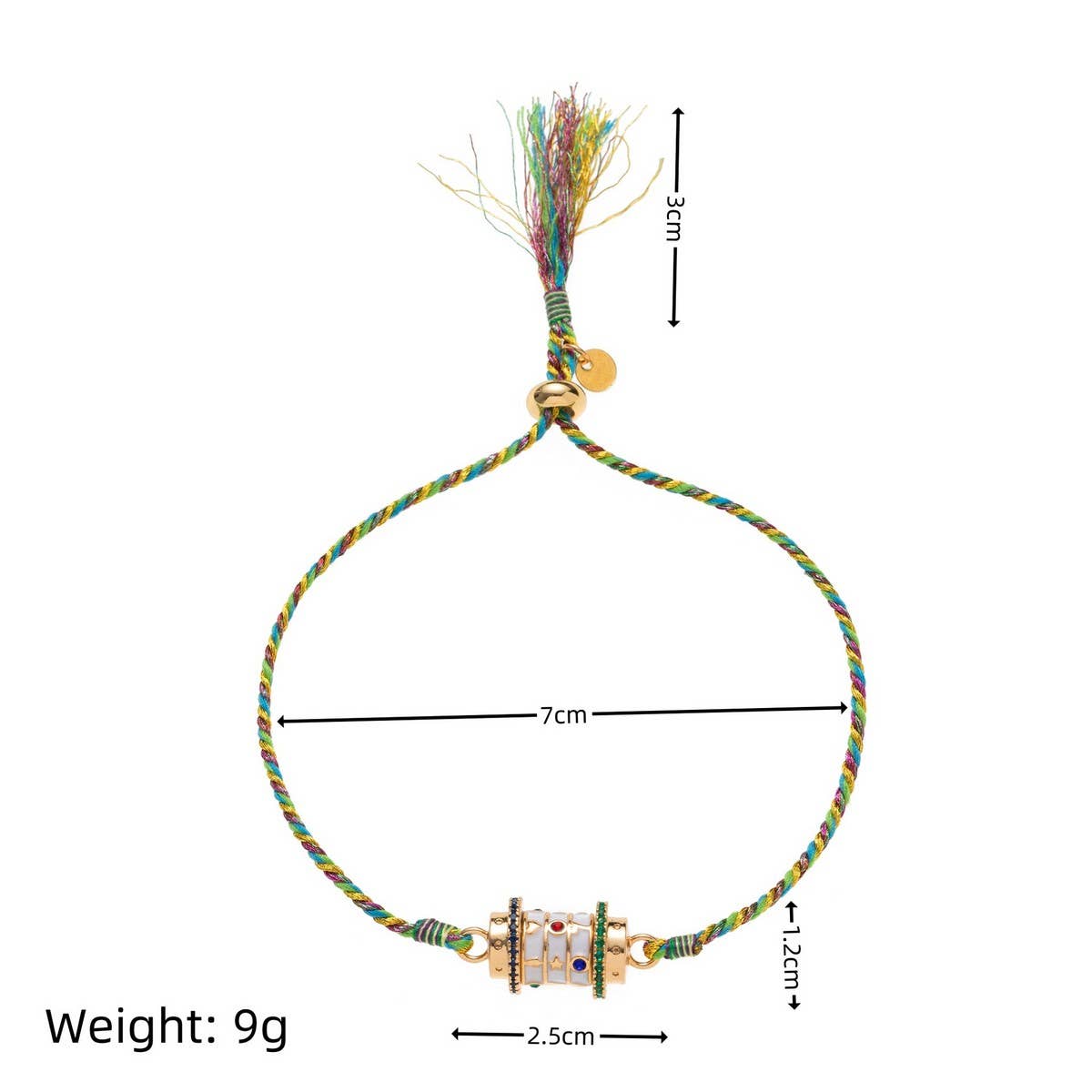 LITERARY STAR TAROT PENDANT COLORED BRACELET_CWMM5524