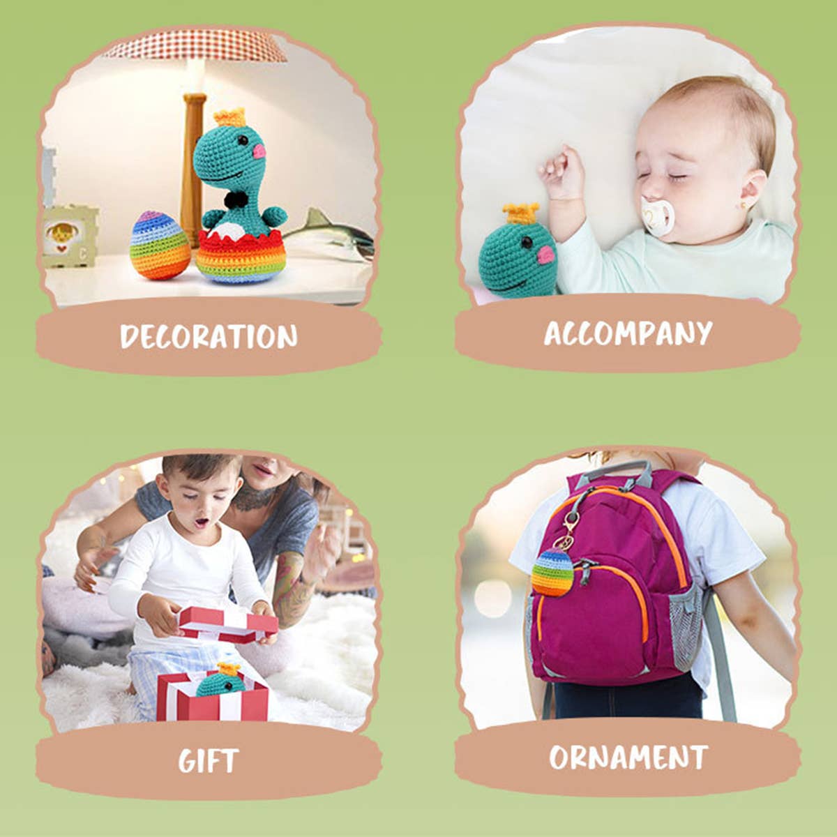 HANDMADE DIY DINOSAUR CROCHET MATERIAL KIT_CWMM0801