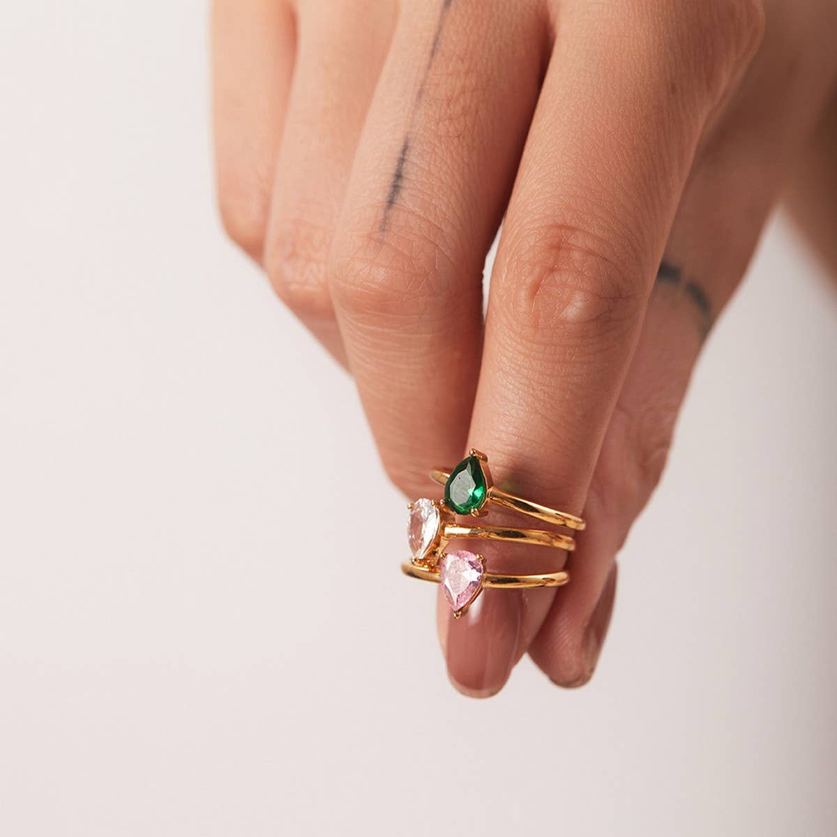 FRENCH FASHIONABLE DROP SHAPE ADJUSTABLE RING_CWAJE1399