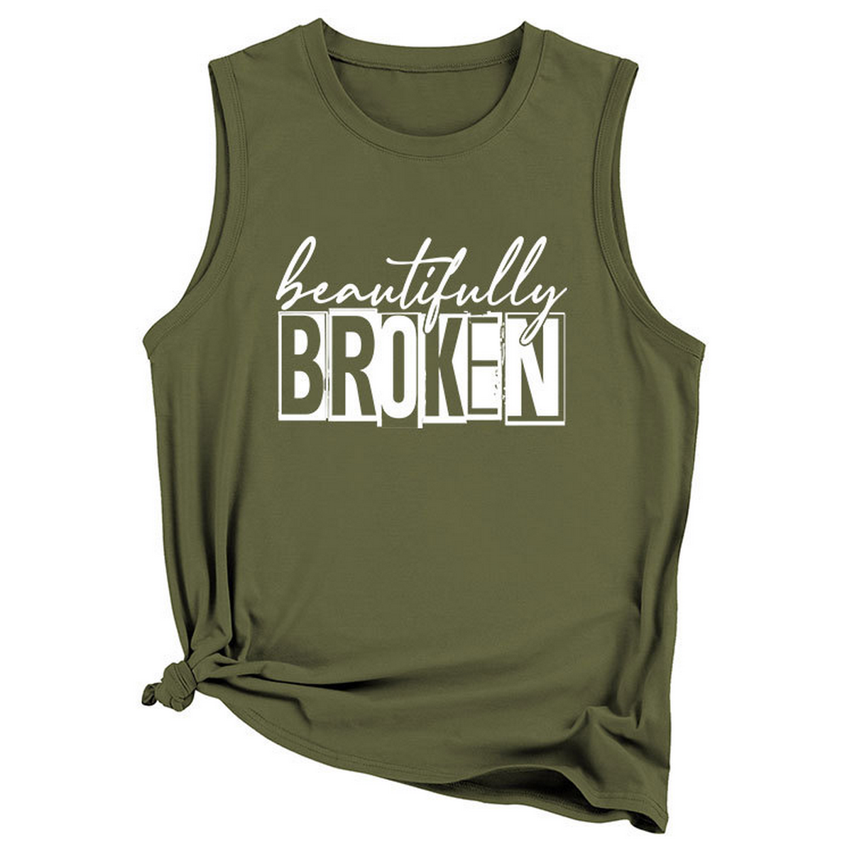 Wome Casual Plus Size Tank Top, Loose Fit_Cwttsl0422