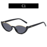 NEW HALF FRAME CAT EYE STREET STYLE SUNGLASSES_CWASG0386