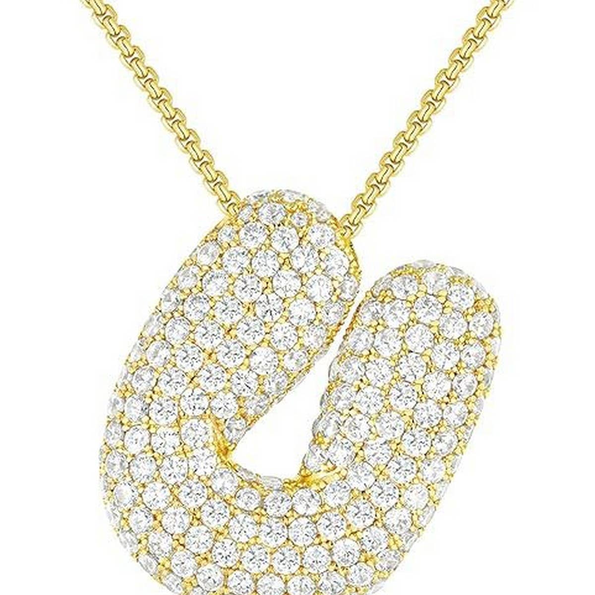 26 LETTERS NECKLACE COPPER ZIRCONIA PENDANT_CWMM5864