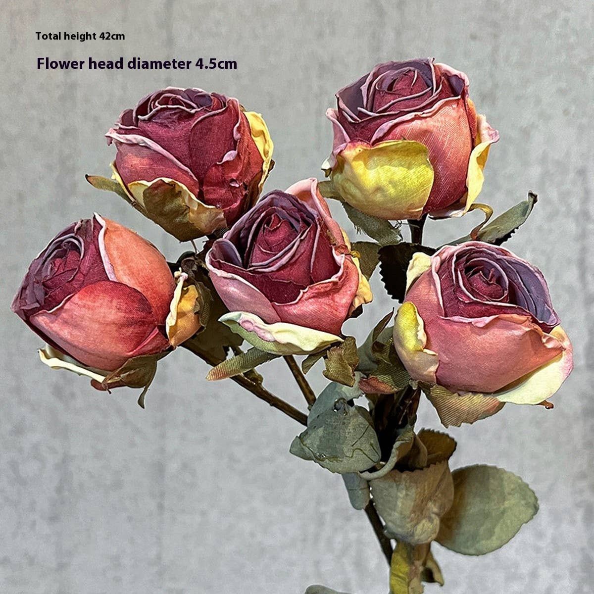 HIGH END BURNT EDGE ROSE BOUQUET FOR TABLE DECOR_CWMM6588