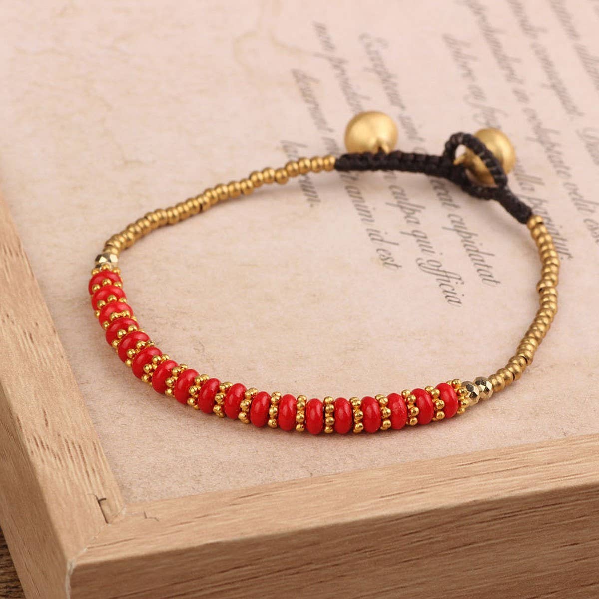 HANDMADE VINTAGE SIMPLE BEADED BRAIDED BRACELET_CWAJE3966