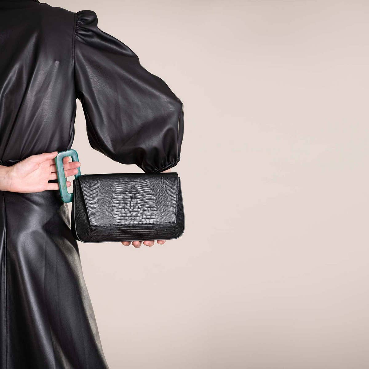 GEOMETRIC SPLICING SMALL SQUARE BAG SHOULDER BAG_CWAB1935