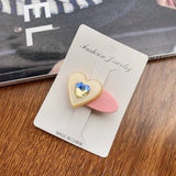 CHILDRENS CUTE HEART SHAPED DIAMOND HAIRPIN_CWAHA0730