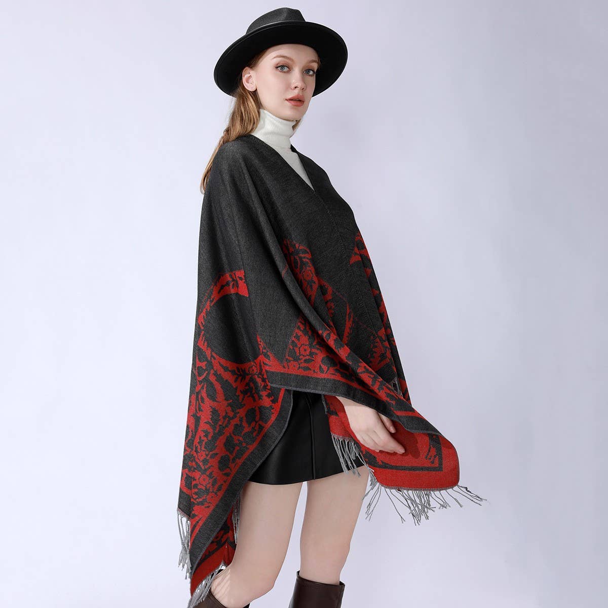 ALL MATCH WARM TASSEL CAPE TRAVEL SHAWL_CWMM2096
