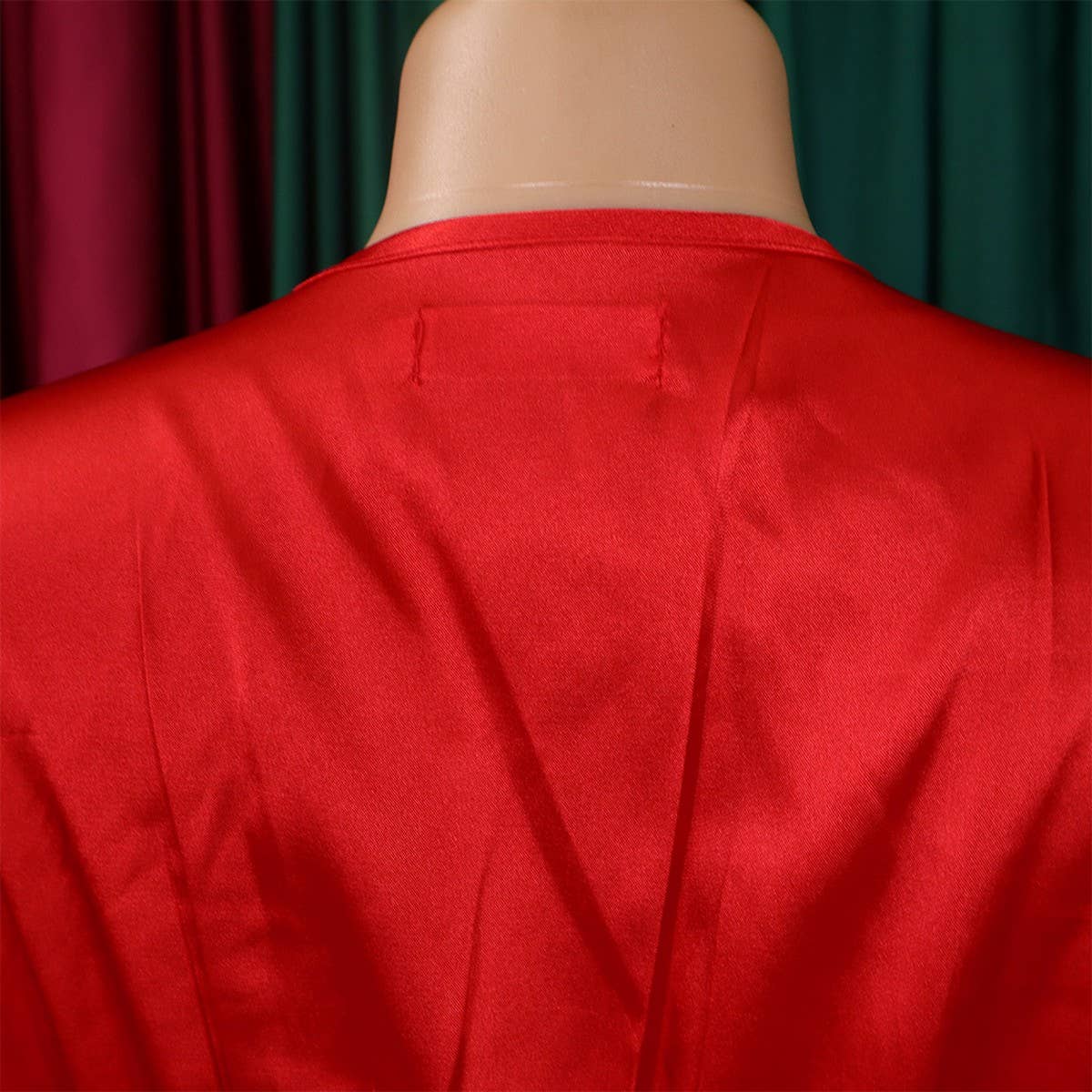 FASHIONABLE AND ELEGANT SOLID COLOR PLEATED DRESS_CWDMD3677