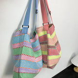 CONTRAST PATCHWORK COMMUTER SHOULDER BAG_CWAB2150