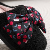 CUTE CHERRY BOW SLIPPERS THICK WARM INDOOR SHOES_CWSHF00212