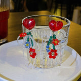 LOVE HEART FLOWER BOWKNOT CUTE FASHION EARRINGS_CWAJE1711