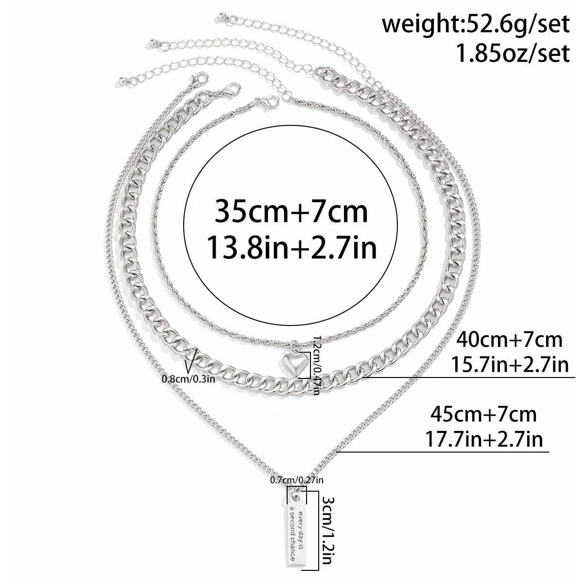 SIMPLE MULTI LAYER CHAIN NECKLACE_CWAJE1129