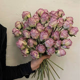 BURNT EDGE ANGORA RED ROSE BOUQUET FOR DECORATION_CWMM6574