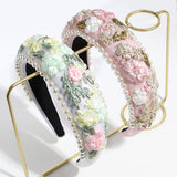 Versatile Sponge Imitation Pearl Flower Headband