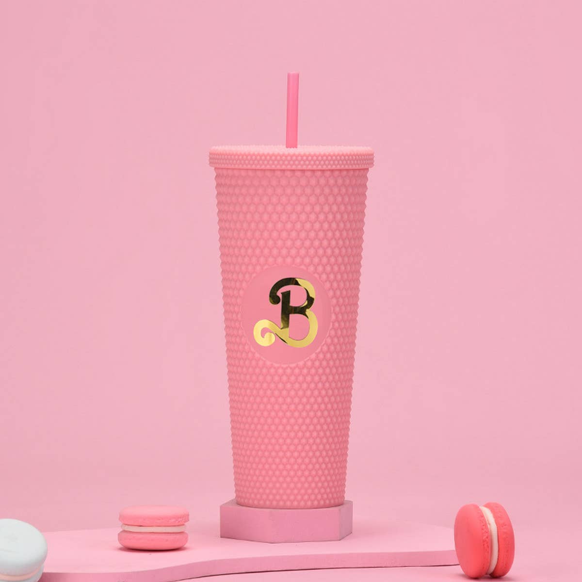 DOUBLE LAYER PORTABLE PLASTIC STRAW DIAMOND CUP_CWMM0978