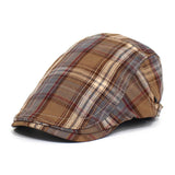 ADJUSTABLE CASUAL PLAID BERET_CWAB2924