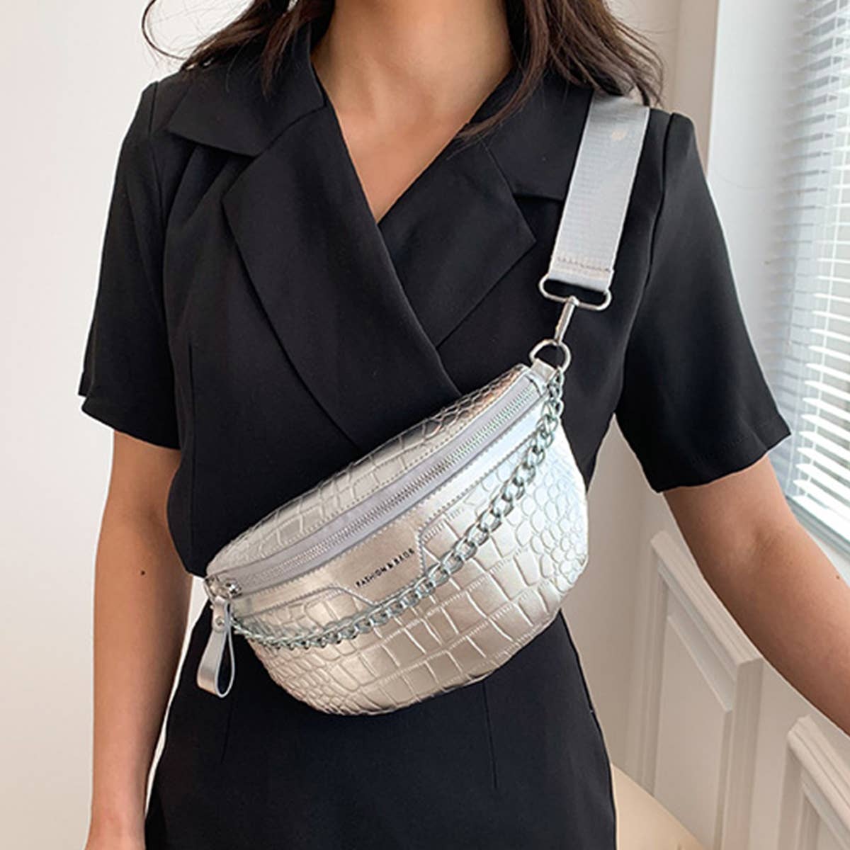 Women Leisure Sports Chest Bag Shoulder Bag_Cwab0996