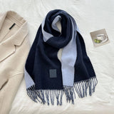 Cwasc03138_Winter Wool Reversible Tassel Scarf For Couples