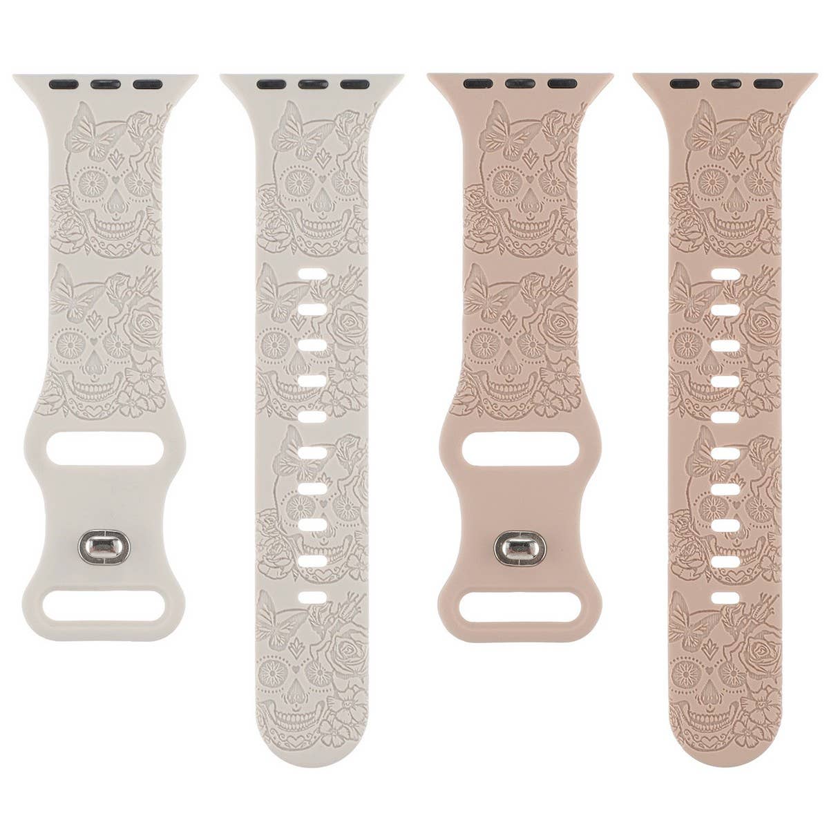 ENGRAVED CHECKERED SILICONE APPLE WATCH9 1 STRAP_CWASC1562