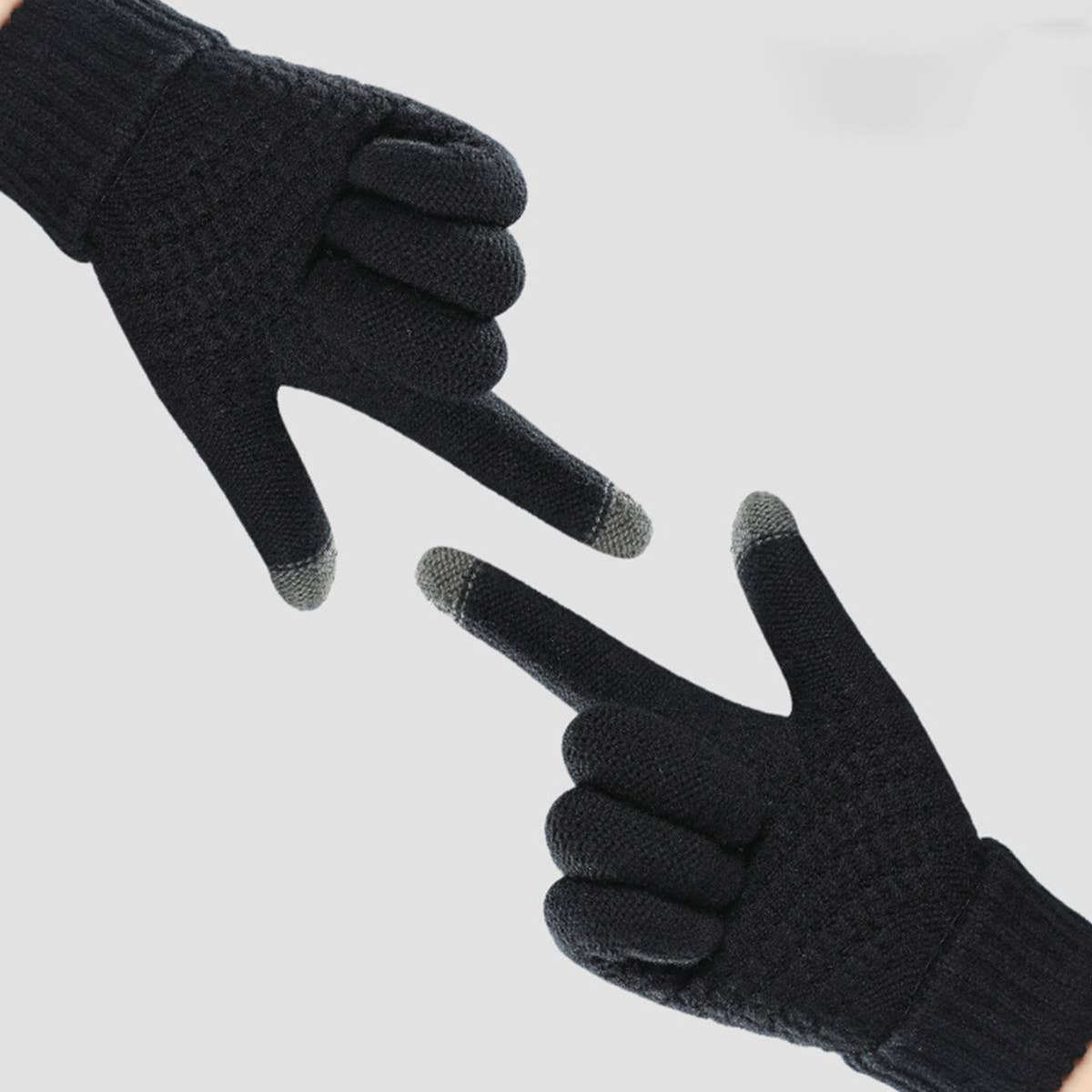 Unisex Touchscreen Gloves Soft Knit Winter Style_Cwag0022